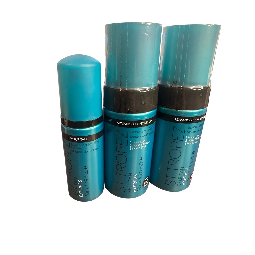 St. Tropez Self Tan Express Advanced 1 Hour Bronzing Mousse Bundle 3pc